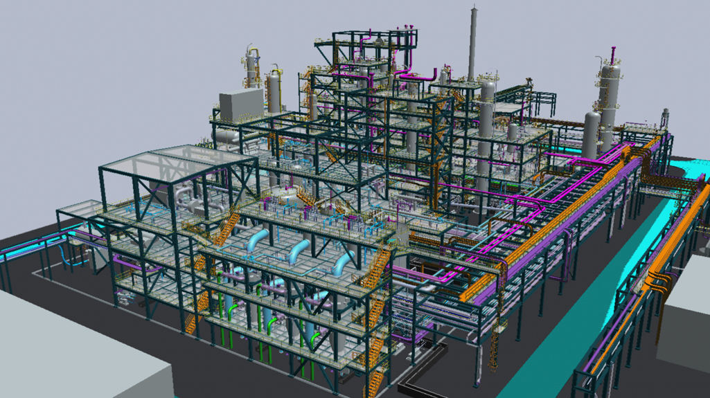 晋煤天庆三胺项目60%模型审查顺利通过