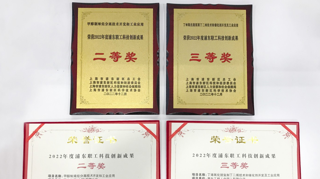 喜报！惠生工程两个团队获评“浦东职工科技创新成果”奖项